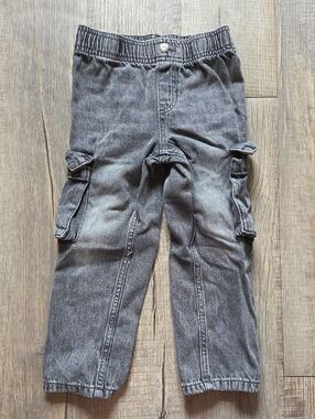 okie dokie Black Cargo Joggers for Kids